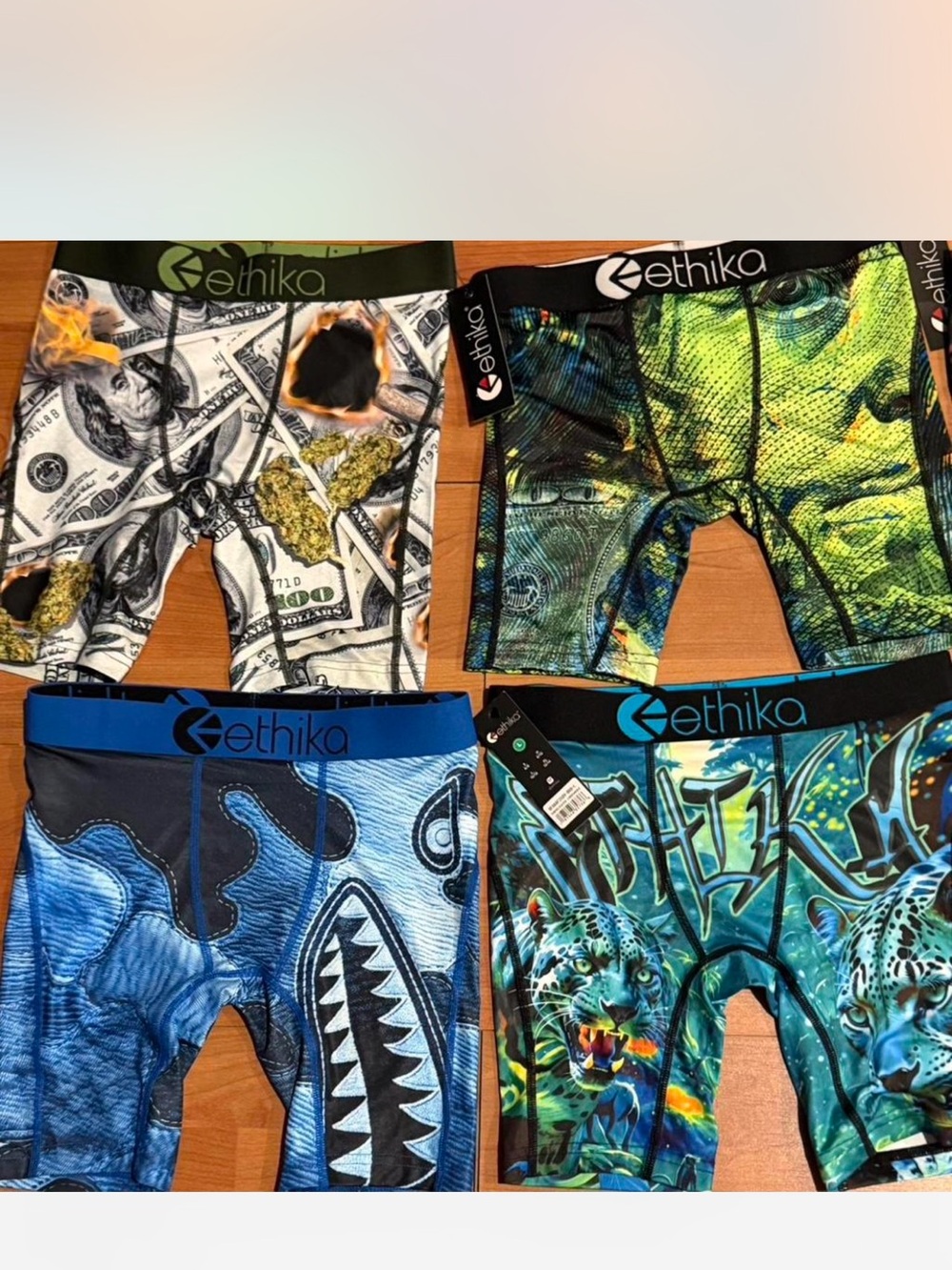 ethika Vibrant Graphic Boxer Briefs Pack - Teal, Lime, Yellow, Blue, Pink, Black - Picture 2 of 3